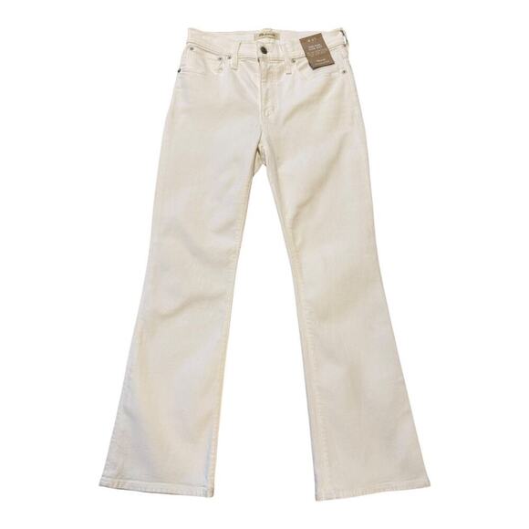 NEW Madewell Women’s Size 4 (27) Kick Out Crop Jeans In Pure White NWT - Picture 2 of 10